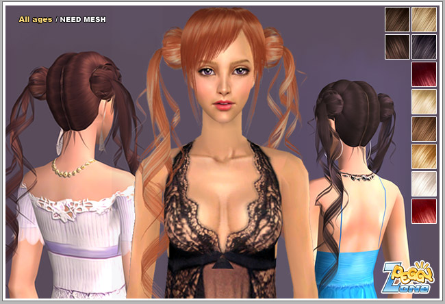 женские - The Sims 2: Женские прически. Часть 3. - Страница 12 Femalehair00008