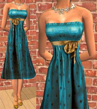 одежда -  The Sims 2. Женская одежда: выходной костюм - Страница 8 3214_bluesatin_dress
