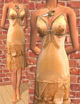 одежда -  The Sims 2. Женская одежда: выходной костюм - Страница 8 3219_silksequindress_gold