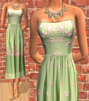  The Sims 2. Женская одежда: выходной костюм - Страница 8 3221_lightgreen_floralstress