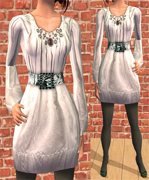 одежда -  The Sims 2. Женская одежда: выходной костюм - Страница 8 3408_silverbeaded_trapezedress