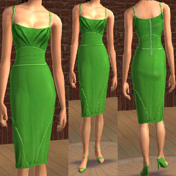 одежда -  The Sims 2. Женская одежда: выходной костюм - Страница 8 3486_silky_greendress