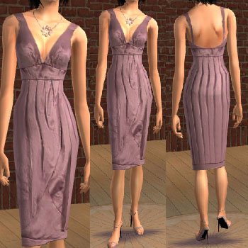  The Sims 2. Женская одежда: выходной костюм - Страница 8 3487_purple_dress