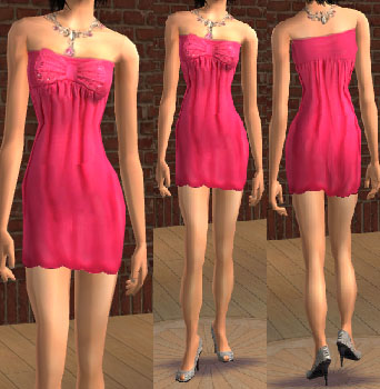 одежда -  The Sims 2. Женская одежда: выходной костюм - Страница 9 3489_pink_bubbledress