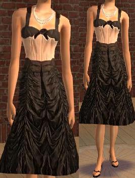 одежда -  The Sims 2. Женская одежда: выходной костюм - Страница 9 Black_corseted_tea_dress