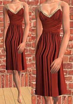одежда -  The Sims 2. Женская одежда: выходной костюм - Страница 9 Red_dress