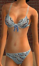  The Sims 2. Женская одежда: нижнее бельё. Blue_ribbon_bra_set