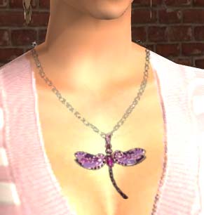 Аксессуары. Украшения на шею: кулоны, бусы, ожерелья, колье. Amythest_dragonfly_necklace