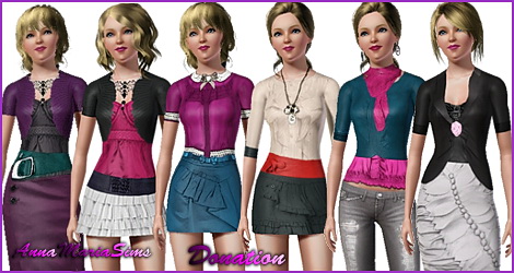 The Sims 3. Одежда женская: повседневная. Donationset2