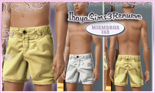 одежда -  The Sims 3. Одежда мужская : нижнее белье, плавки, пижамы. Ba%f1o_corto_pantalonchico_is3renueve