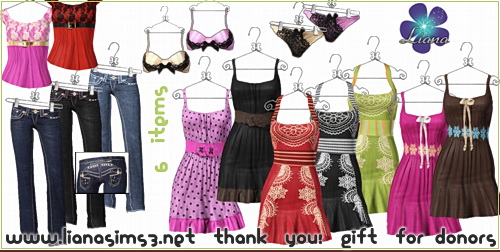 The Sims 3. Одежда женская: повседневная. Donationset_2009_08