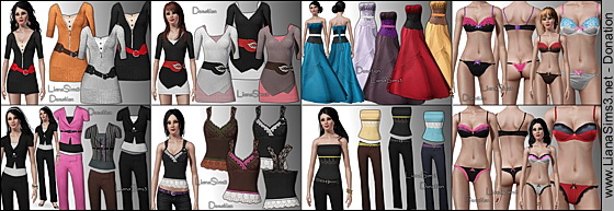 The Sims 3. Одежда женская: повседневная. Donationset_2009_12