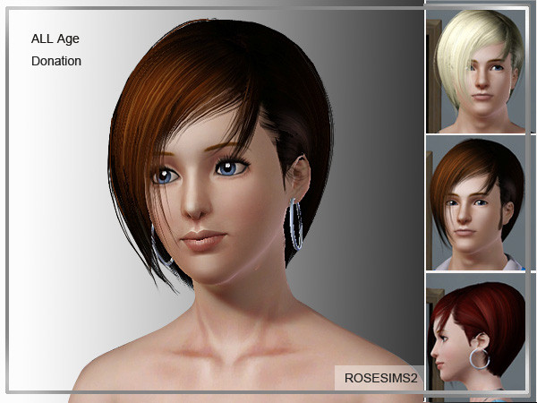 The Sims 3: женские прически.  Rosesims3_hairset001-1